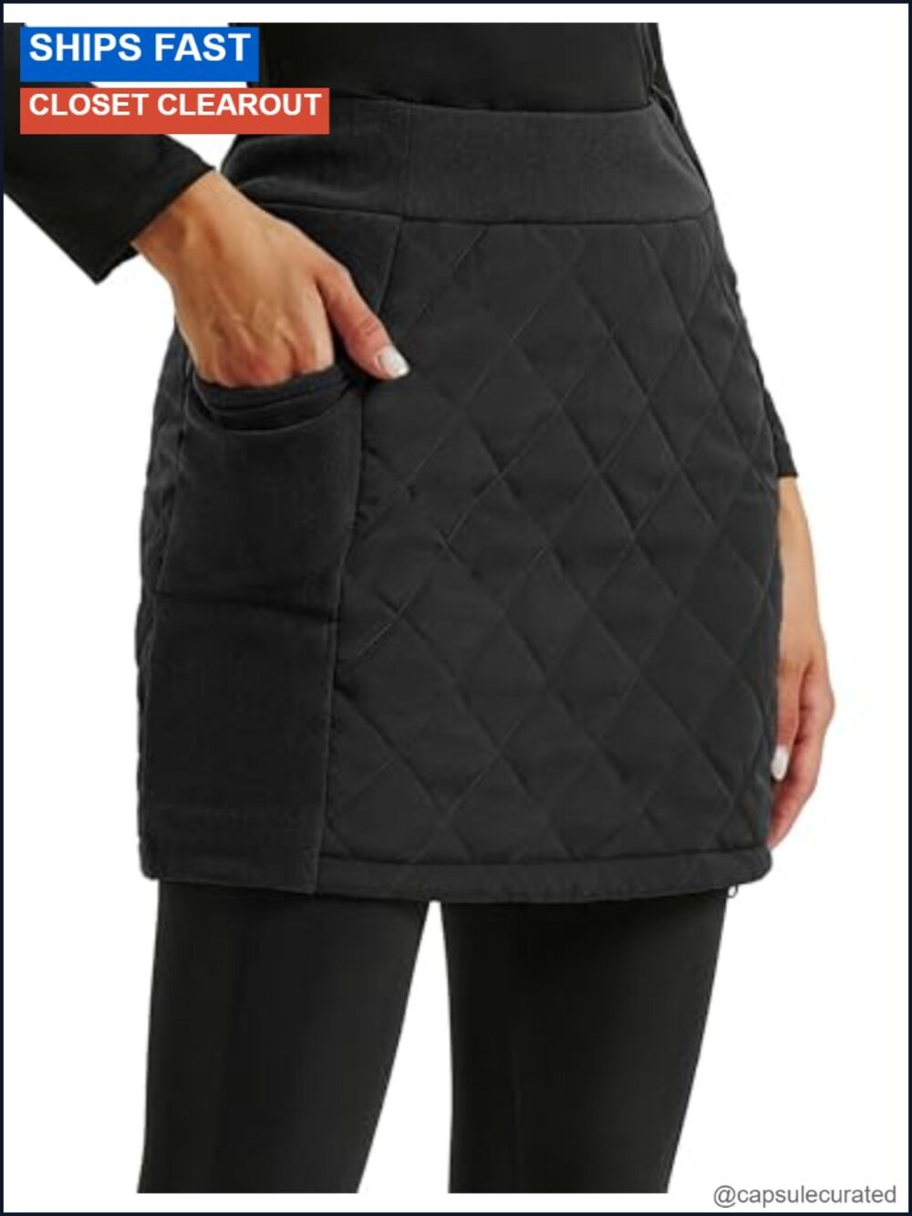 Women's Puffer Quilted Skort Insulated Warm Snow Skort Hiking Running Golf